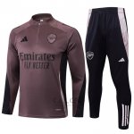 Tuta da Track di Felpa Arsenal Bambino 2024-2025 Grigio Purpura