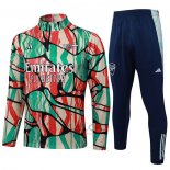 Tuta da Track di Felpa Arsenal Bambino 2024-2025 Rosso Verde