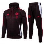 Tuta da Track di Felpa Bayern Monaco 2024-2025 Rosso Scuro