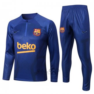 Tuta da Track di Felpa FC Barcellona 2022-2023 Blu