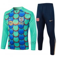 Tuta da Track di Felpa FC Barcellona Bambino 2024-2025 Verde