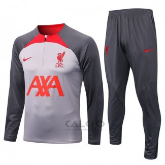 Tuta da Track di Felpa Liverpool 2022-2023 Grigio