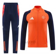 Tuta da Track di Giacca Manchester United 2024-2025 Arancione