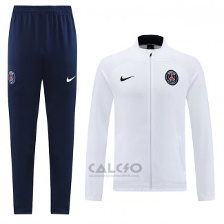 Tuta da Track di Giacca Paris Saint-Germain 2022-2023 Bianco