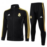 Tuta da Track di Giacca Real Madrid 2025-2026 Nero Giallo