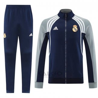 Tuta da Track di Giacca Real Madrid 2025-2026 Nero Grigio