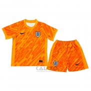 Maglia Inghilterra Portiere Bambino 2024 Arancione