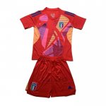 Maglia Italia Portiere Bambino 2024-2025 Rosso