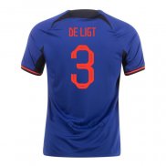 Maglia Paesi Bassi Giocatore De Ligt Away 2022