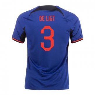 Maglia Paesi Bassi Giocatore De Ligt Away 2022