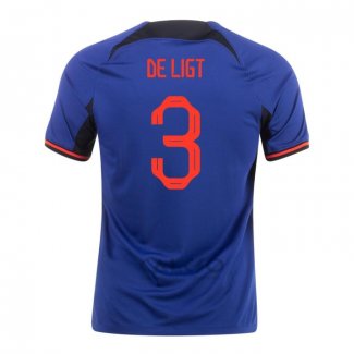 Maglia Paesi Bassi Giocatore De Ligt Away 2022