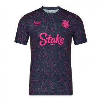 Maglia Prematch Everton 2025-2026 Blu Rosa