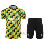 Tuta da Track Arsenal Manica Corta 2022-2023 Verde - Pantaloncini