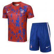 Tuta da Track Atletico Madrid Manica Corta 2023-2024 Rosso - Pantaloncini