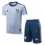 Tuta da Track Italia Manica Corta 2026-2027 Blu - Pantaloncini