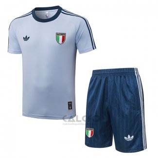 Tuta da Track Italia Manica Corta 2026-2027 Blu - Pantaloncini