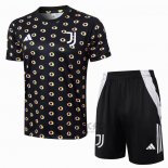 Tuta da Track Juventus Manica Corta 2024-2025 Nero - Pantaloncini
