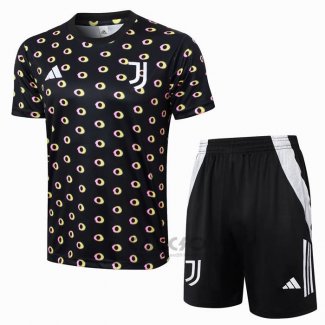 Tuta da Track Juventus Manica Corta 2024-2025 Nero - Pantaloncini