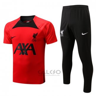 Tuta da Track Liverpool Manica Corta 2022-2023 Rosso