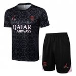 Tuta da Track Paris Saint-Germain Jordan Manica Corta 2024-2025 Nero - Pantaloncini