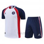 Tuta da Track Paris Saint-Germain Jordan Manica Corta 2022-2023 Bianco - Pantaloncini