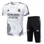 Tuta da Track Real Madrid Dragon Manica Corta 2024-2025 Bianco - Pantaloncini