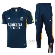 Tuta da Track Real Madrid Manica Corta 2023-2024 Blu