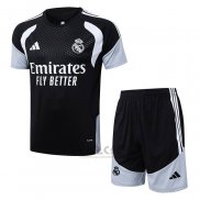 Tuta da Track Real Madrid Manica Corta 2025-2026 Nero - Pantaloncini