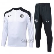 Tuta da Track di Felpa Chelsea Bambino 2025-2026 Bianco