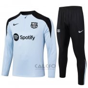Tuta da Track di Felpa FC Barcellona 2024-2025 Blu Claro