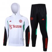 Tuta da Track di Felpa Manchester United Bambino 2023-2024 Bianco