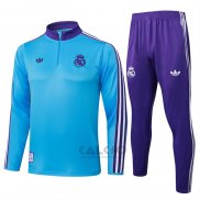 Tuta da Track di Felpa Real Madrid 2025-2026 Blu
