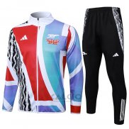 Tuta da Track di Giacca Arsenal 2024-2025 Rosso e Bianco