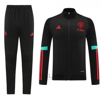 Tuta da Track di Giacca Manchester United Bambino 2023-2024 Nero