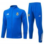 Tuta da Track di Giacca Real Madrid Bambino 2025-2026 Blu Claro