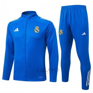 Tuta da Track di Giacca Real Madrid Bambino 2025-2026 Blu Claro