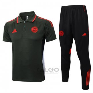 Conjunto Polo Bayern Monaco 2025-2026 Verde Scuro