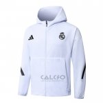 Giacca con Cappuccio Real Madrid 2025-2026 Bianco