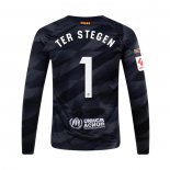 Maglia FC Barcellona Giocatore Ter Stegen Portiere Manica Lunga 2023-2024 Nero