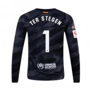 Maglia FC Barcellona Giocatore Ter Stegen Portiere Manica Lunga 2023-2024 Nero