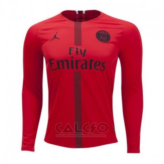 Maglia Paris Saint-Germain Portiere Manica Lunga 18-19 Rosso