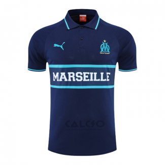 Maglia Polo Olympique Marsiglia 2022-2023 Blu Marino