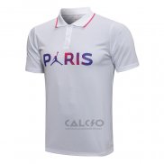 Maglia Polo Paris Saint-Germain Jordan 2021-2022 Bianco