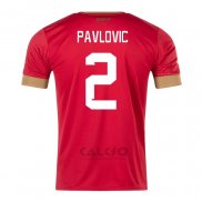 Maglia Serbia Giocatore Pavlovic Home 2022