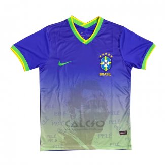 Maglia Brasile Pele Special 2022 Blu Thailandia