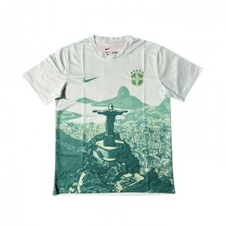 Maglia Brasile Jesus 2025-2026 Bianco Verde Thailandia