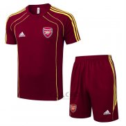 Tuta da Track Arsenal Manica Corta 2025-2026 Rosso - Pantaloncini