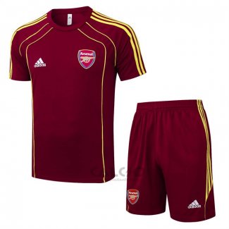 Tuta da Track Arsenal Manica Corta 2025-2026 Rosso - Pantaloncini