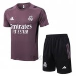 Tuta da Track Real Madrid Manica Corta 2025-2026 Purpura - Pantaloncini