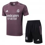 Tuta da Track Real Madrid Manica Corta 2025-2026 Purpura - Pantaloncini